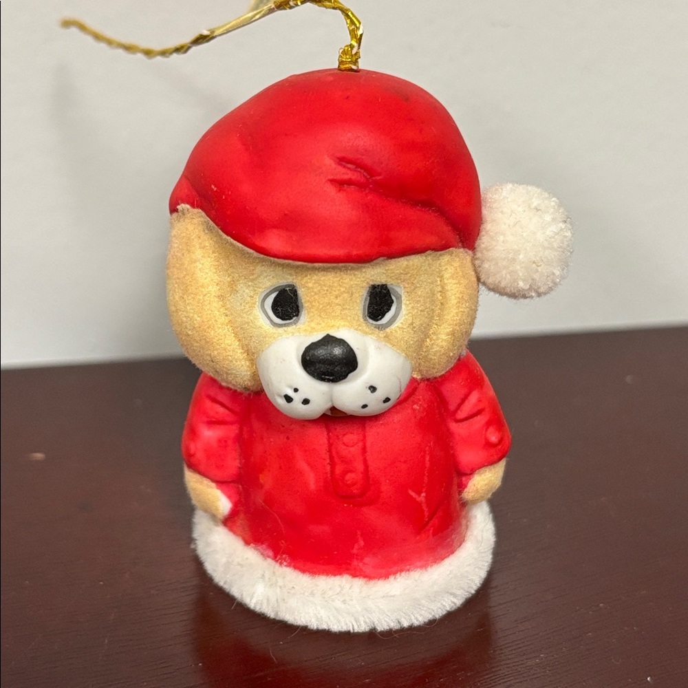 Vintage Jasco Christmas Dog soft and Snoozy chimers bell figure